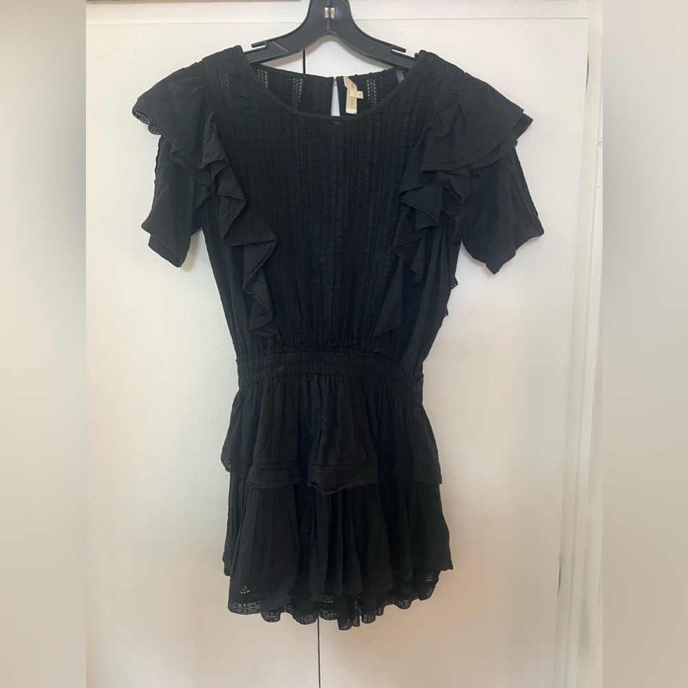 LoveShackFancy Natasha Dress Black XS